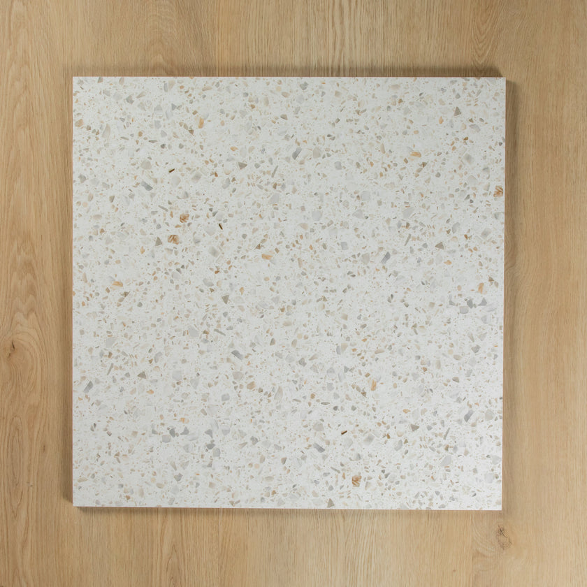 Terrazzo Carving Warm White Matte