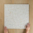Terrazzo Carving Warm White Matte