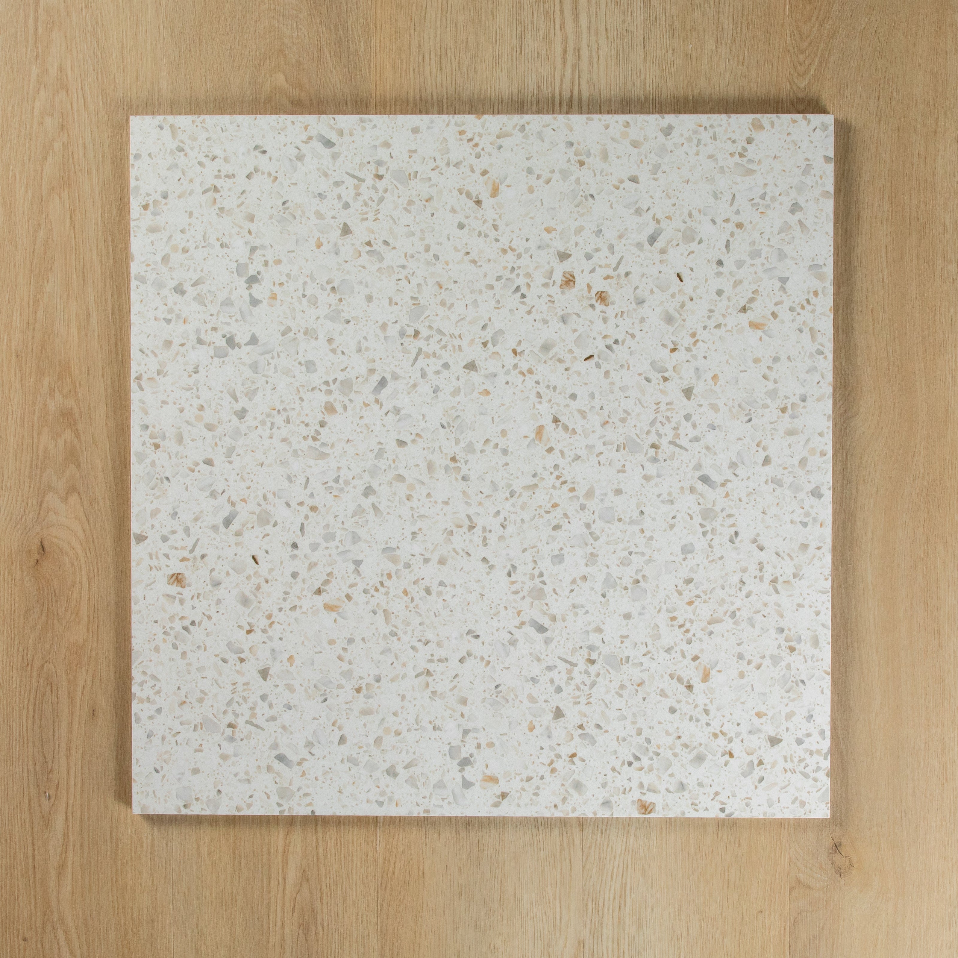 Terrazzo Carving Warm White Matte