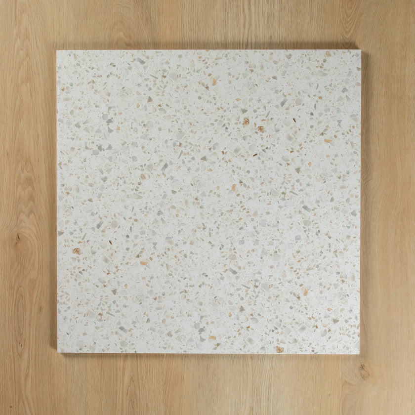 Terrazzo Carving Warm White Matte