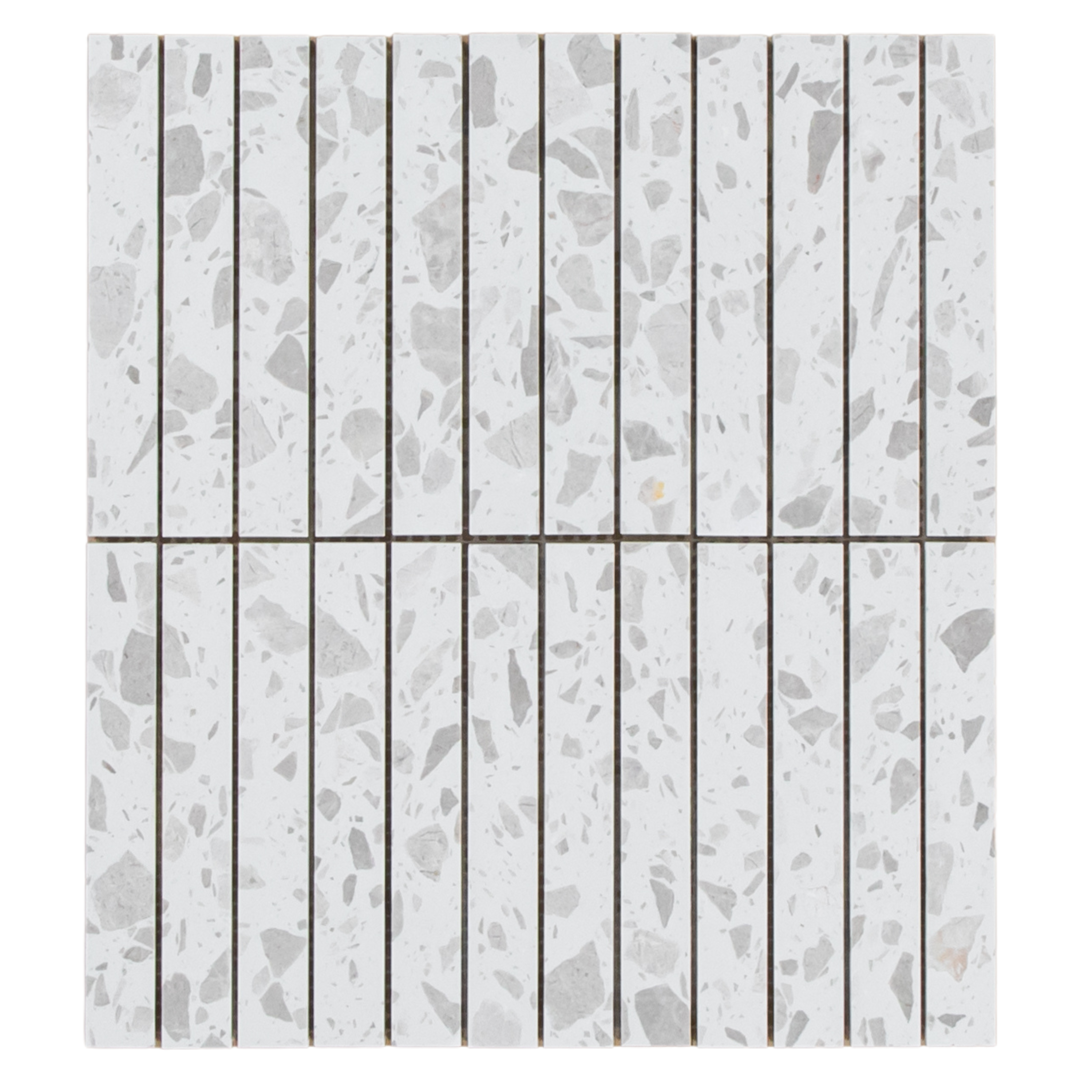 Terrazzo Grey Honed Pumice Kit Kat Mosaic