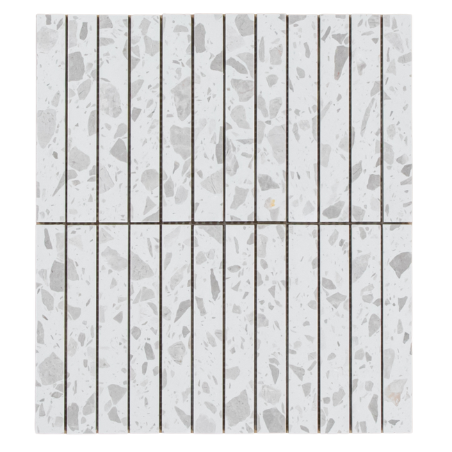 Terrazzo Grey Honed Pumice Kit Kat Mosaic
