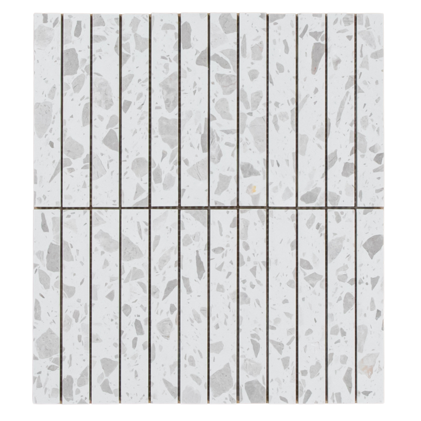 Terrazzo Grey Honed Pumice Kit Kat Mosaic