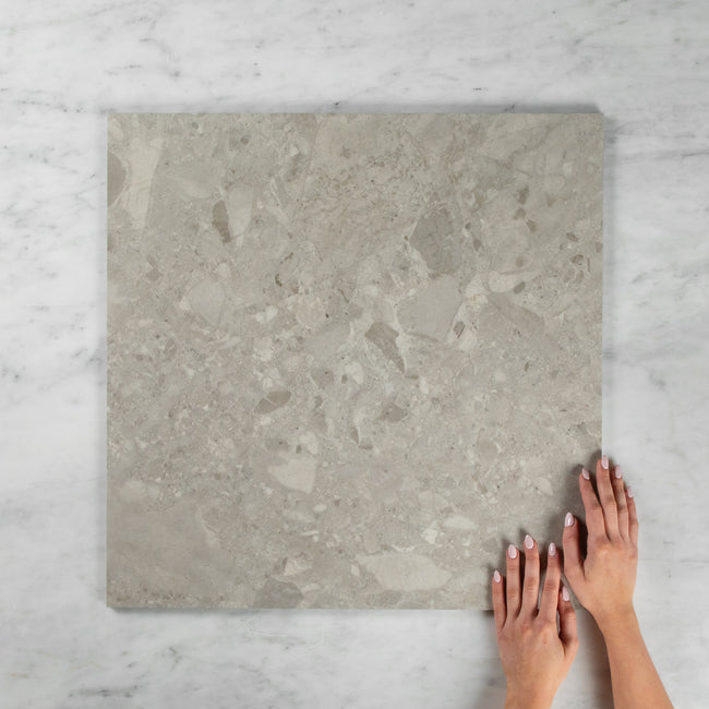 Terrazzo Stone Light Grey In Out
