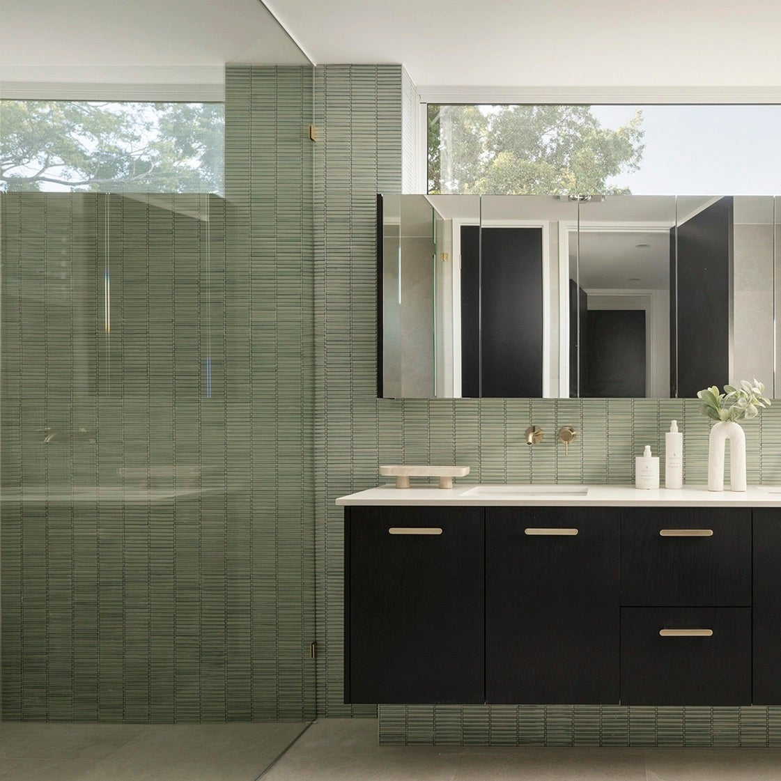 Cottesloe Antique Sage Green Kit Kat Mosaic