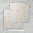 Travertine Concave Kit Kat + Tibur Beige  French Pattern