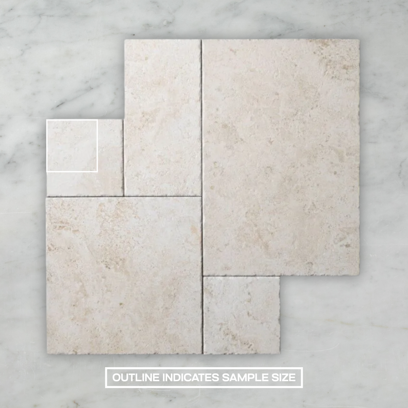Travertine Concave Kit Kat + Tibur Beige  French Pattern