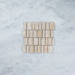 Travertine Ashlar Tumbled Mosaic Beige