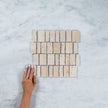 Travertine Ashlar Tumbled Mosaic Beige