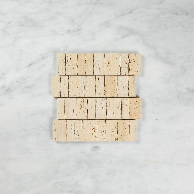 Travertine Ashlar Mosaic Beige