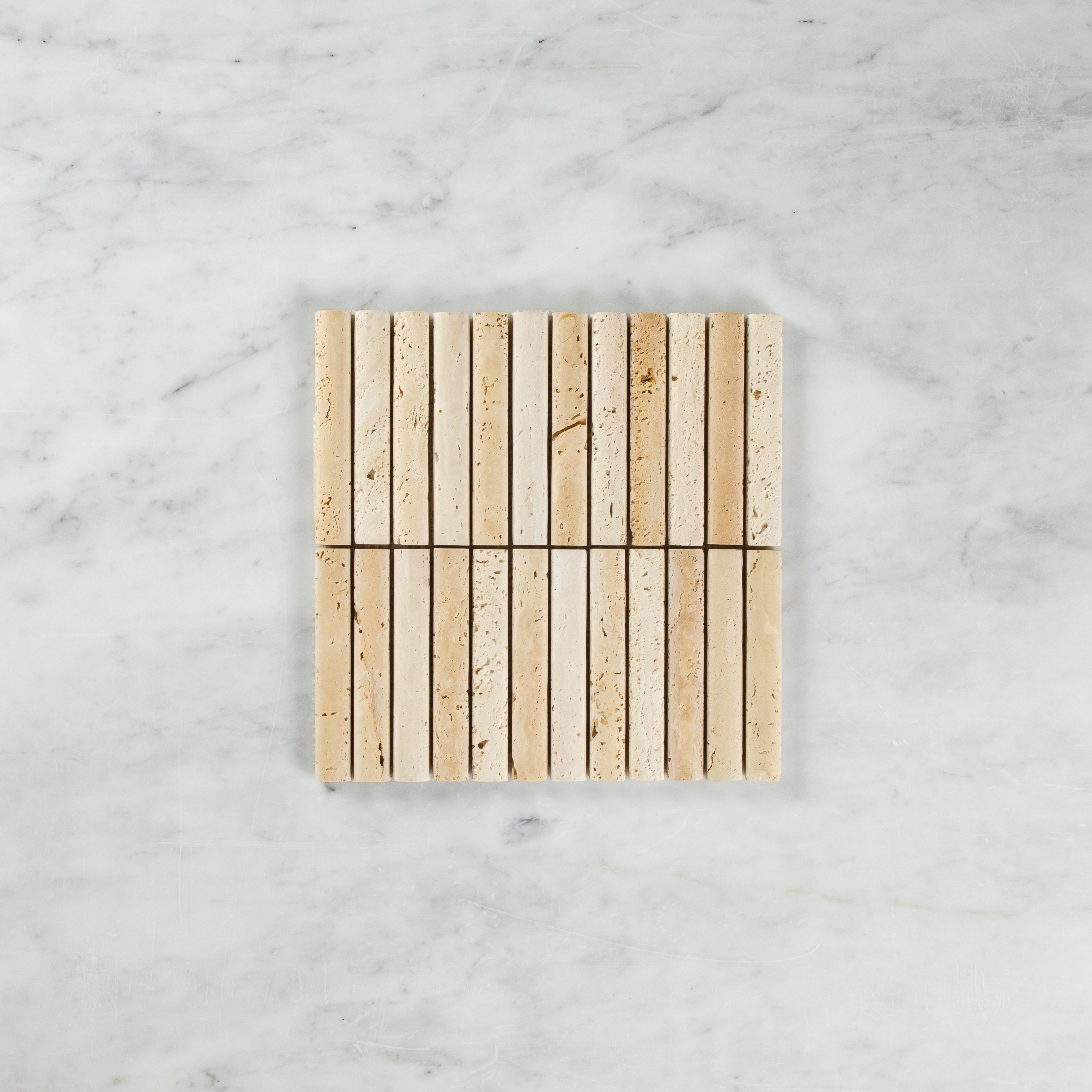 Travertine Beige Marble Flute Mosaic