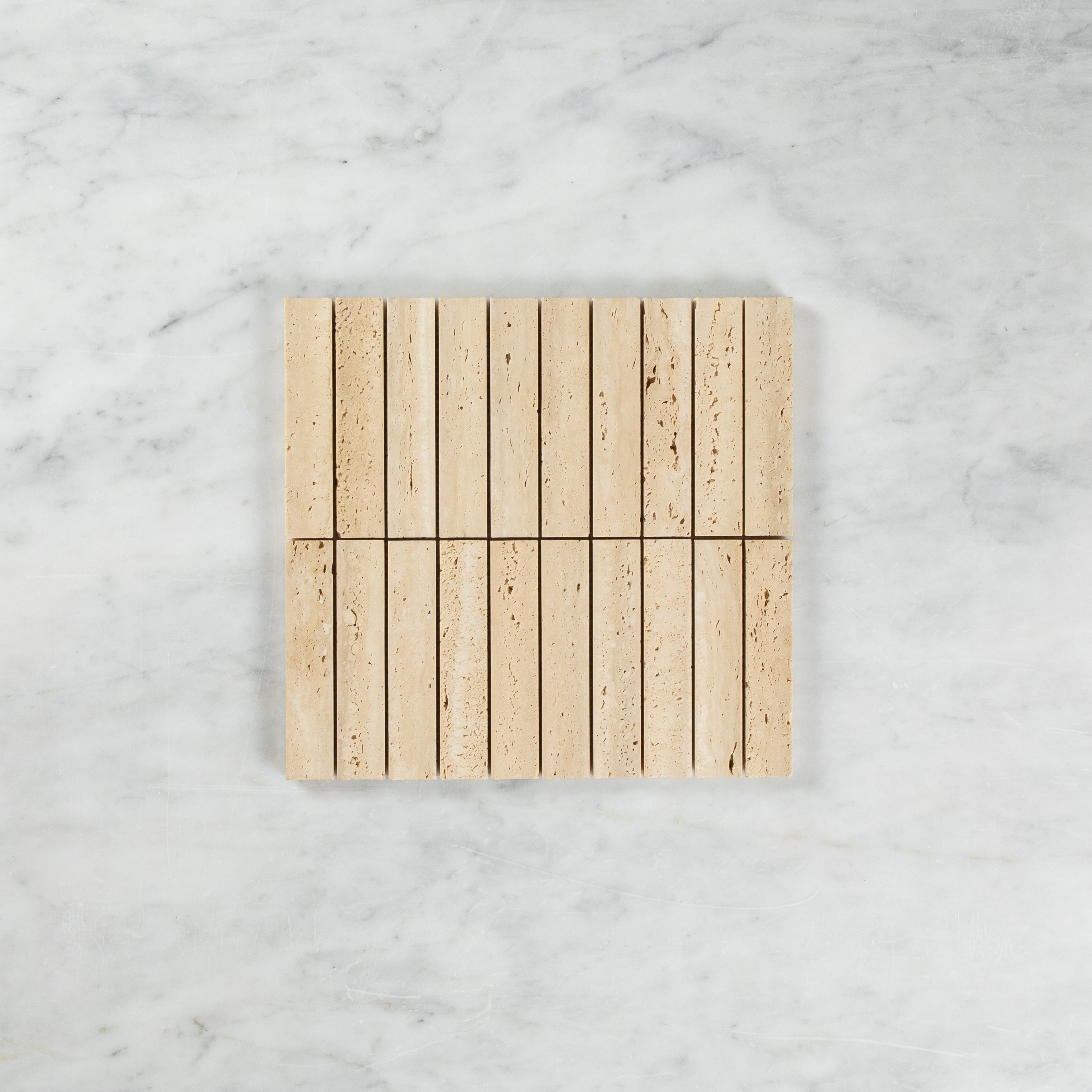 Travertine Concave Kit Kat Mosaic