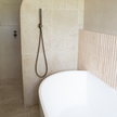 Travertine Concave Kit Kat + Tibur Beige  French Pattern