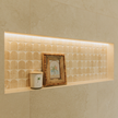 Travertine Cross Cut Cream + Mini Arch Mosaic Travertine