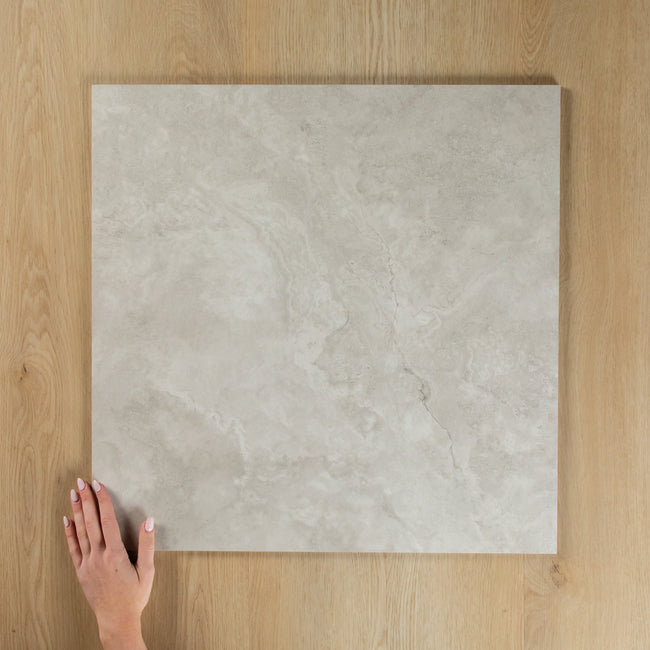 Travertine Cross Cut Silver In Out