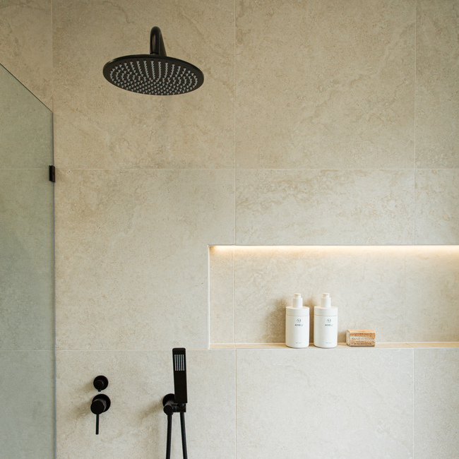 Travertine Cross Cut White Matte