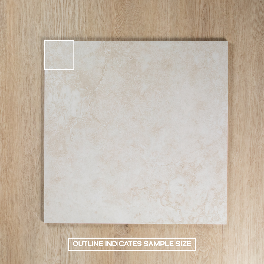 Travertine Cross Cut Cream + Mini Arch Mosaic Travertine