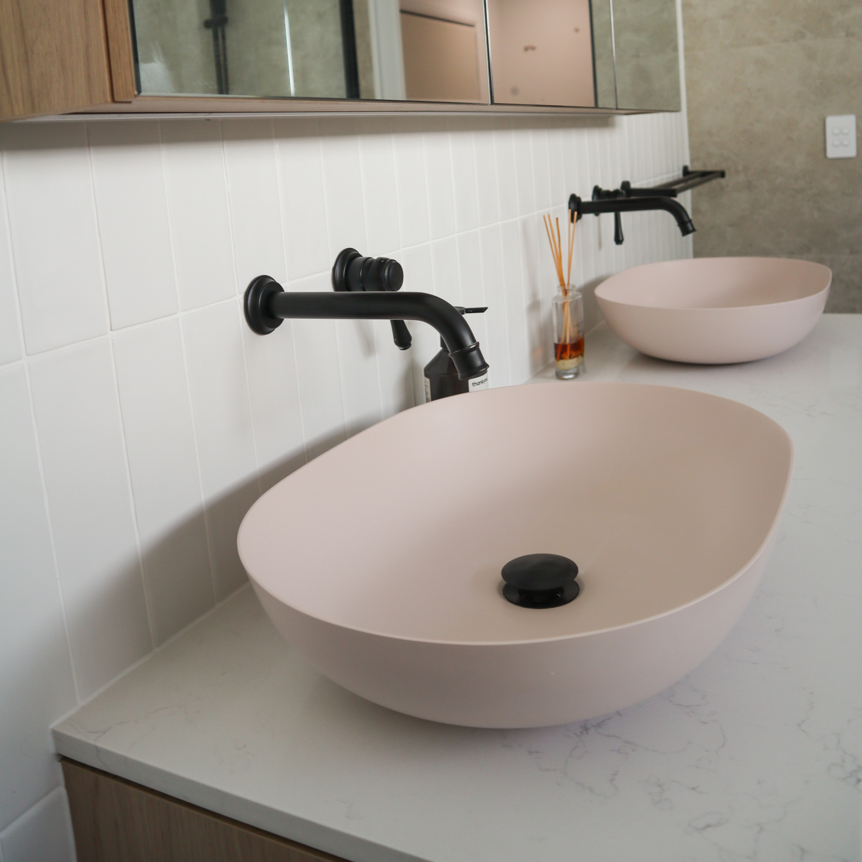 Travertine Stone Ivory + Wave White