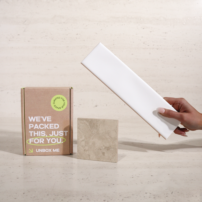 Travertine Stone Ivory + Wave White