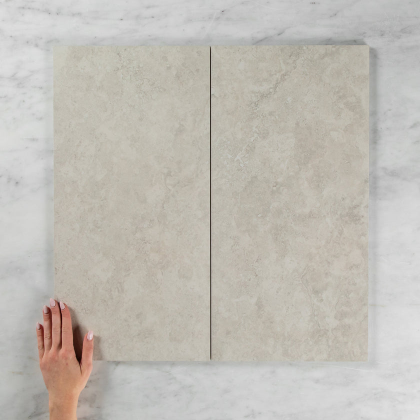 Travertine Stone Silver Honed