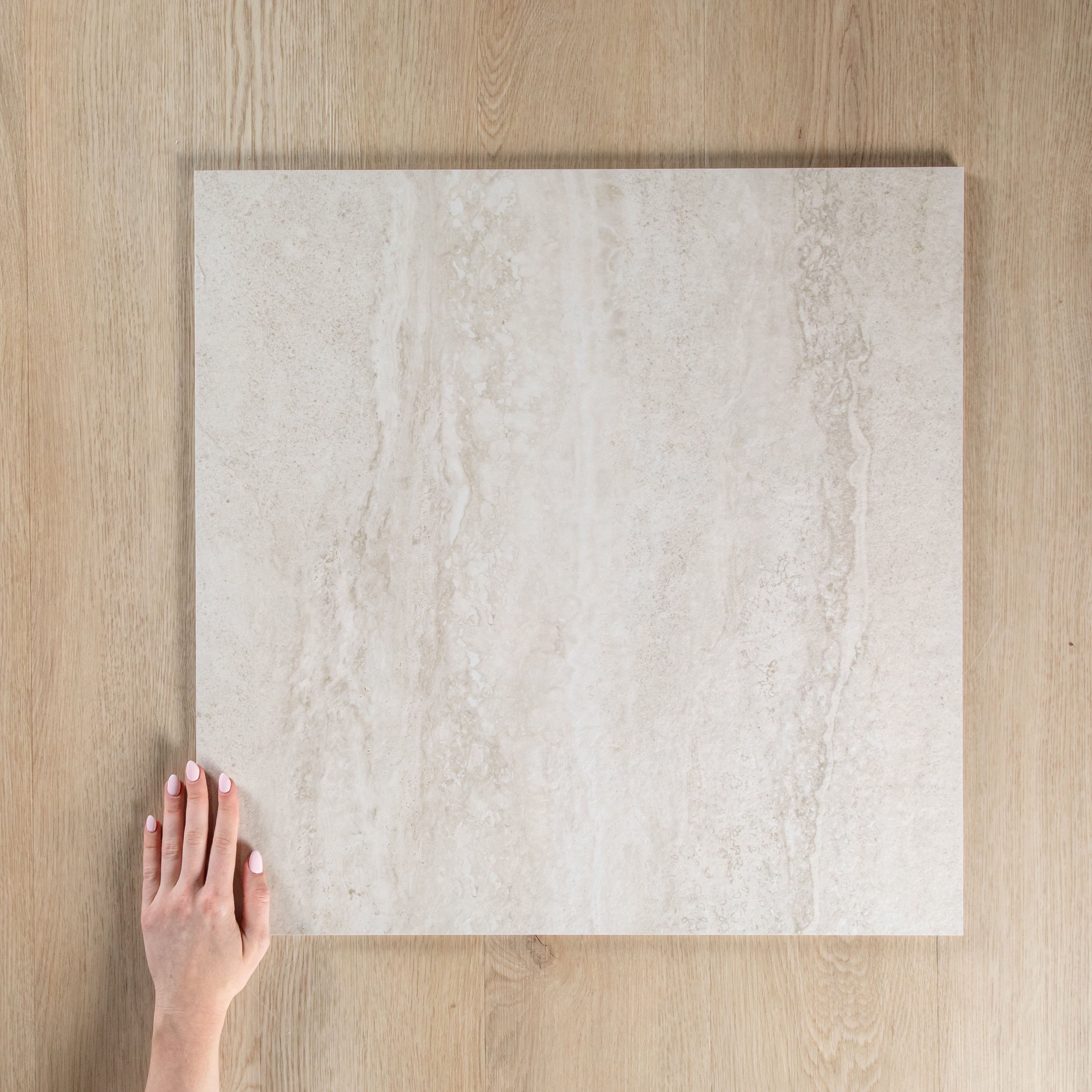 Travertine Vein Cut White Matte