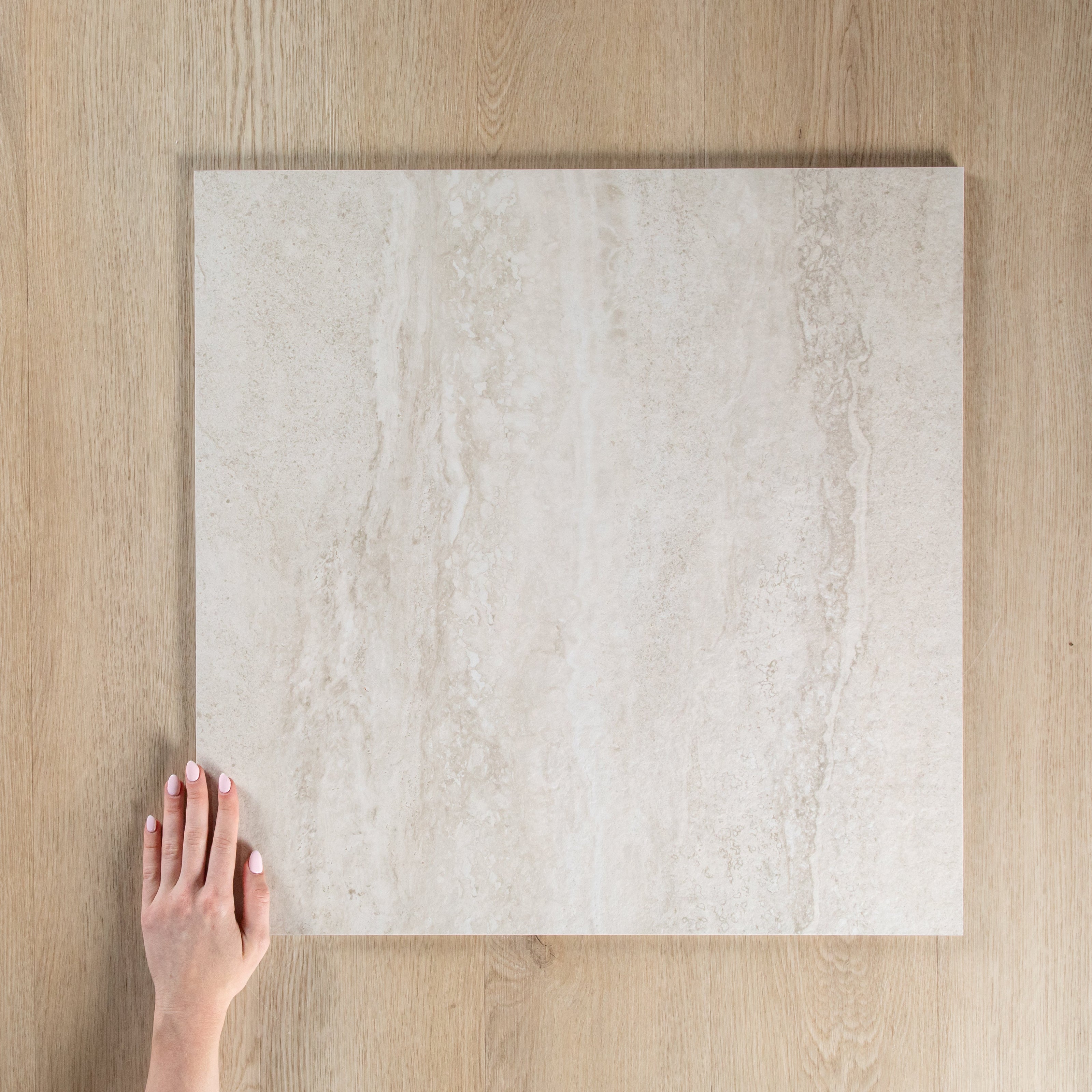 Travertine Vein Cut White Matte