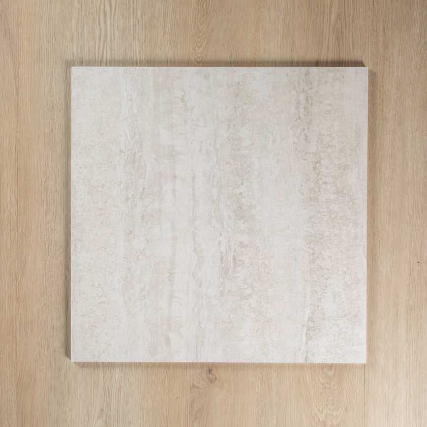 Travertine Vein Cut White Matte