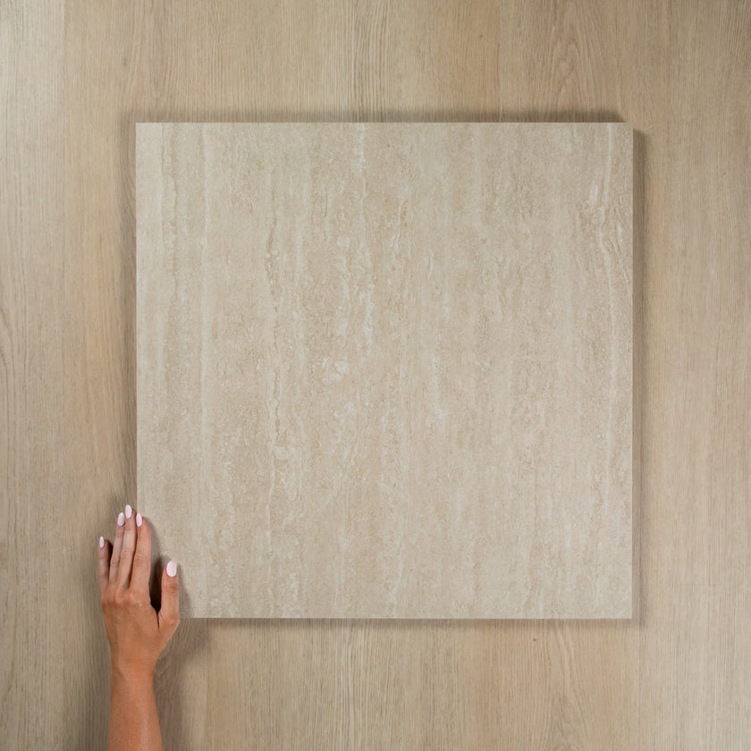 Travertine Vein Cut Mid Beige In Out Paver 20mm