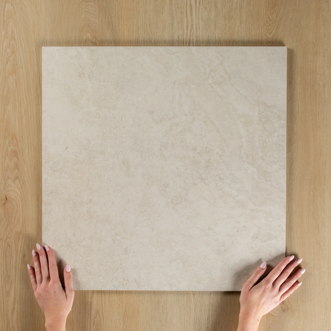 Travertine Cross Cut White Matte