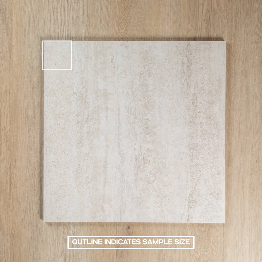 Travertine Vein Cut White Matte
