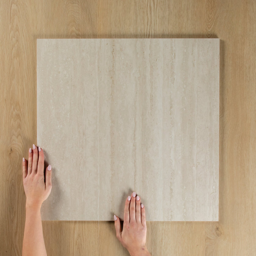 Travertino Luce Carving In Out