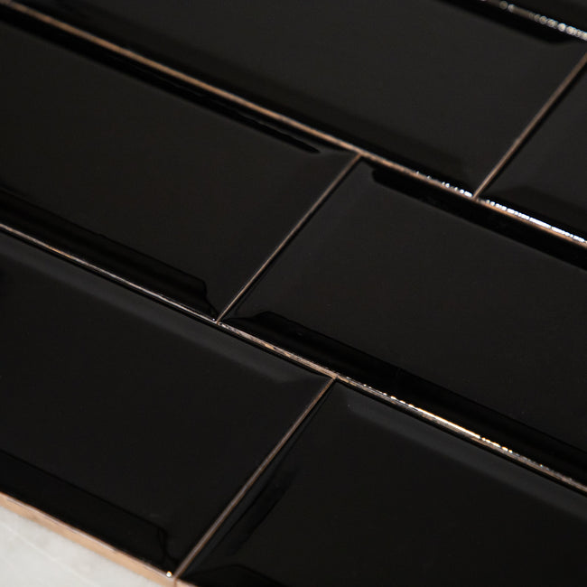 Black Gloss Subway Bevelled