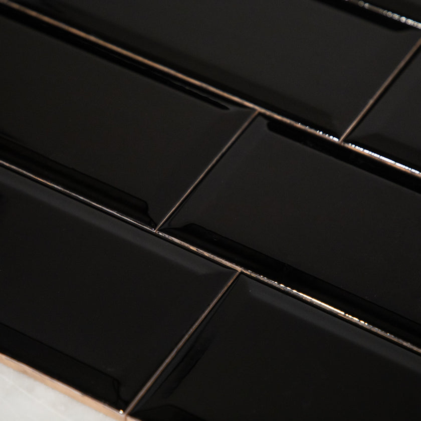 Black Gloss Subway Bevelled