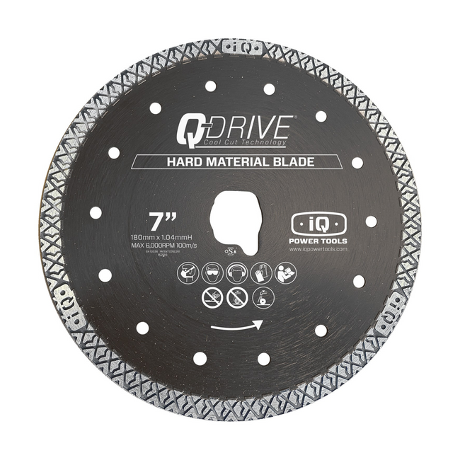 IQ Power Tools Dry Diamond Blade 180mm Hard Material