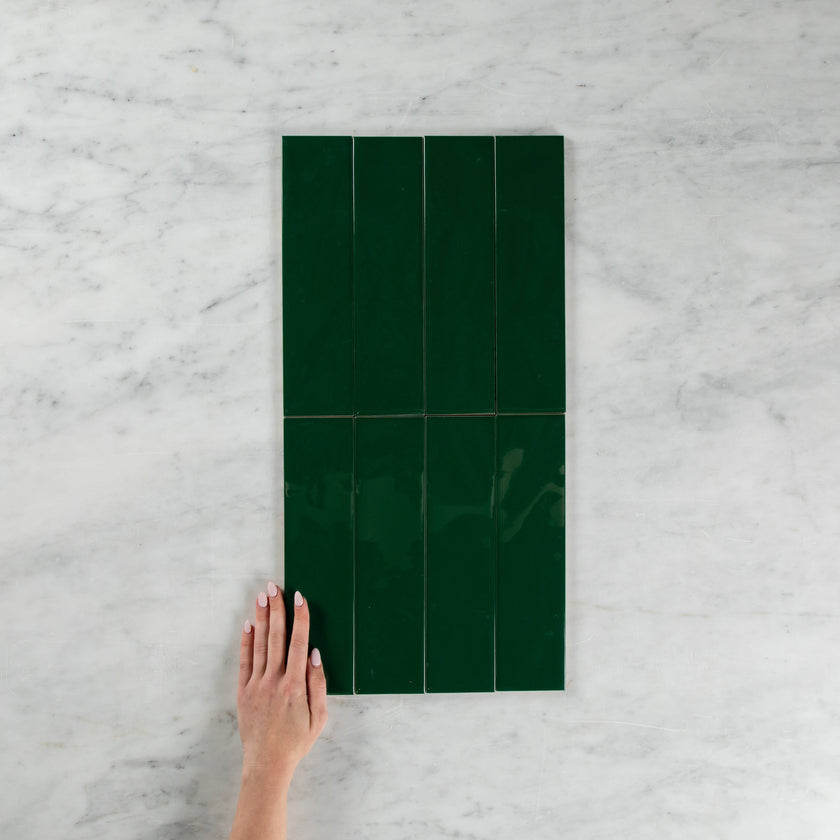 Wave Stone Green Gloss Subway