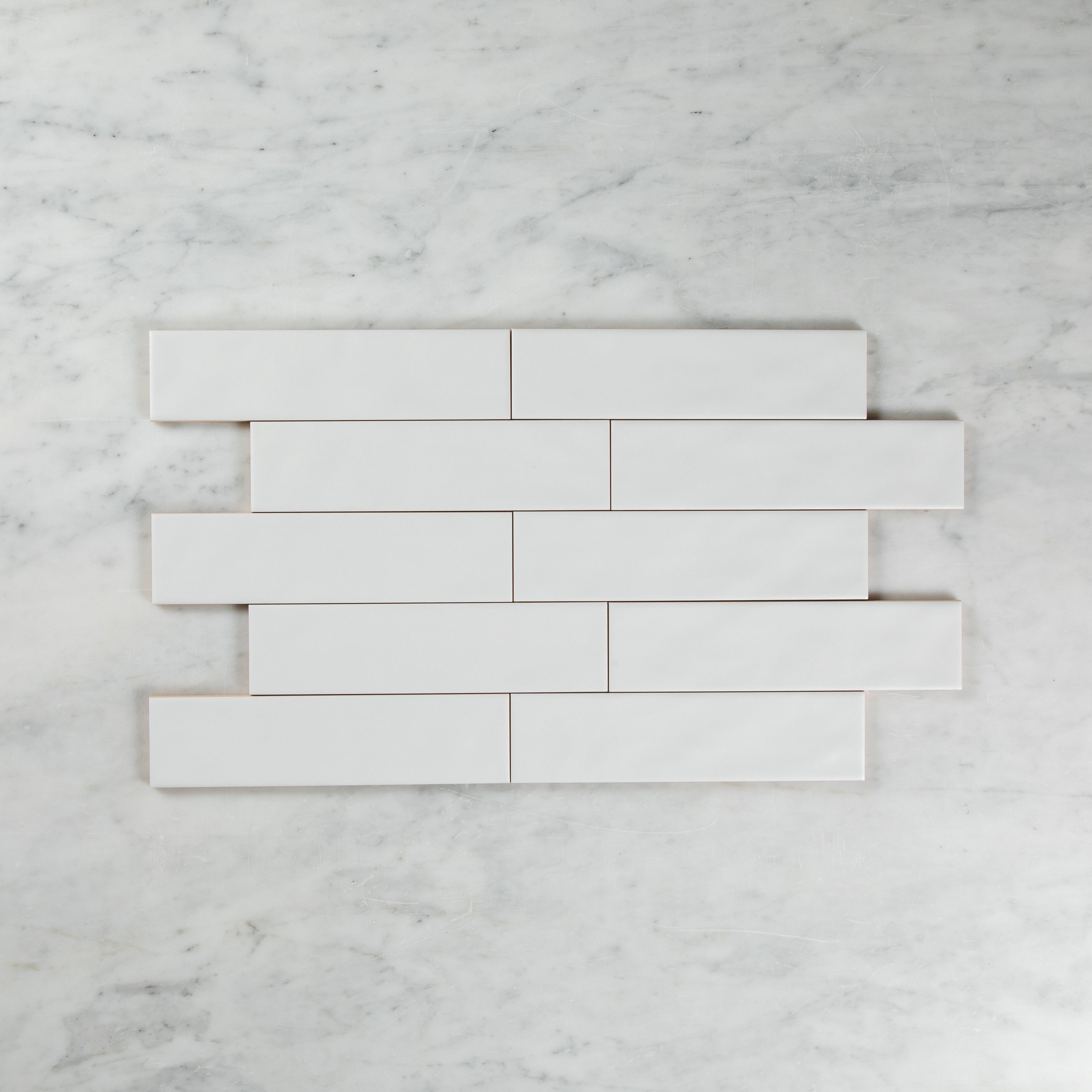 Wave White Matte Subway