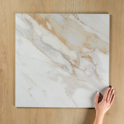 White Plus Calacatta Gold Polished