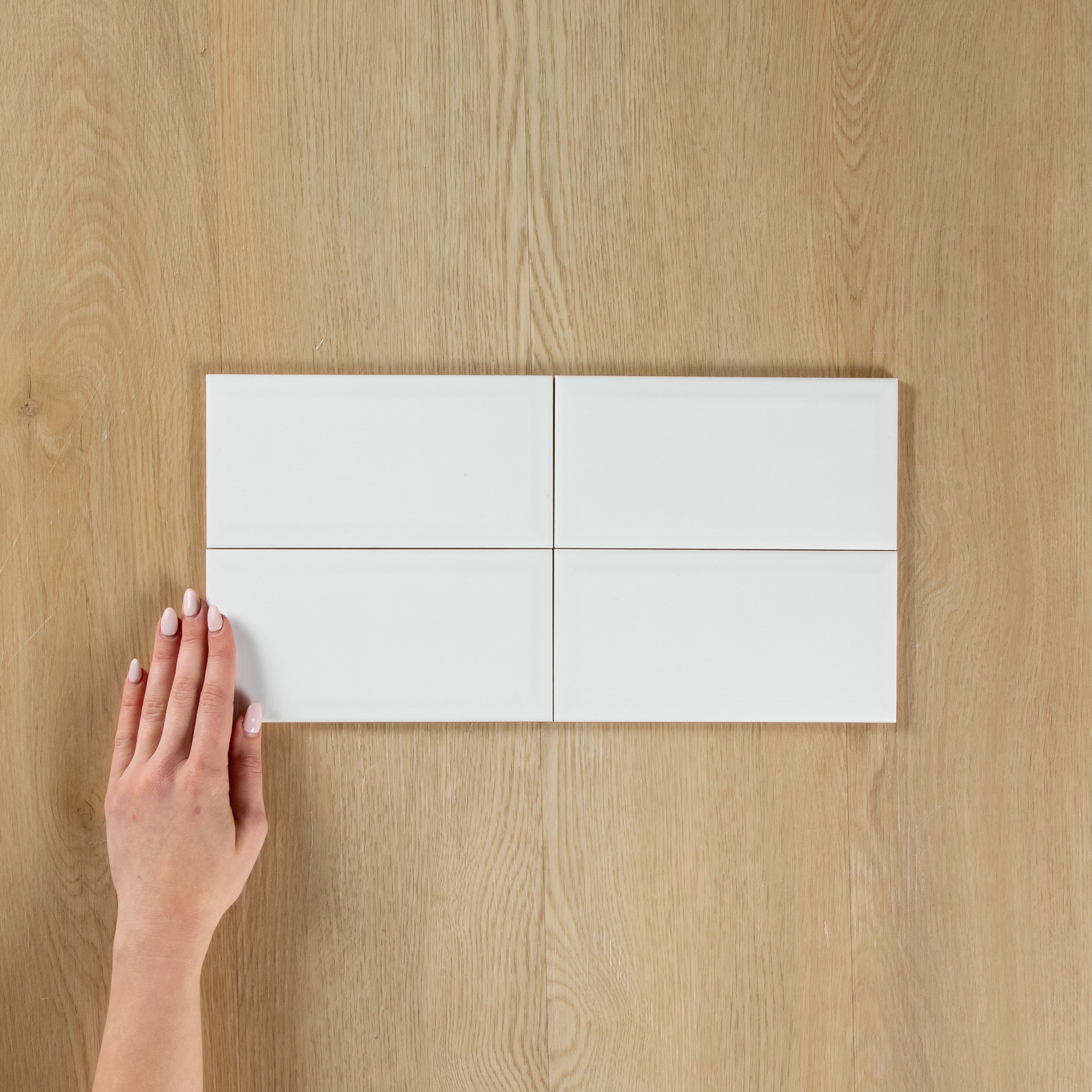 White Gloss Subway Bevelled