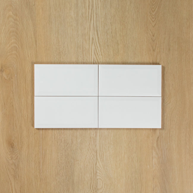 White Gloss Subway Bevelled