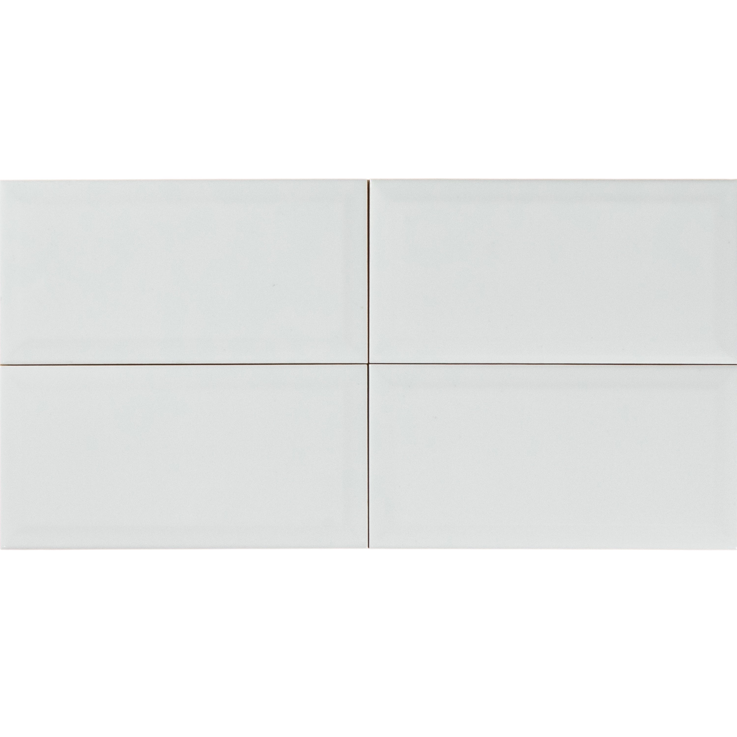 White Gloss Subway Bevelled