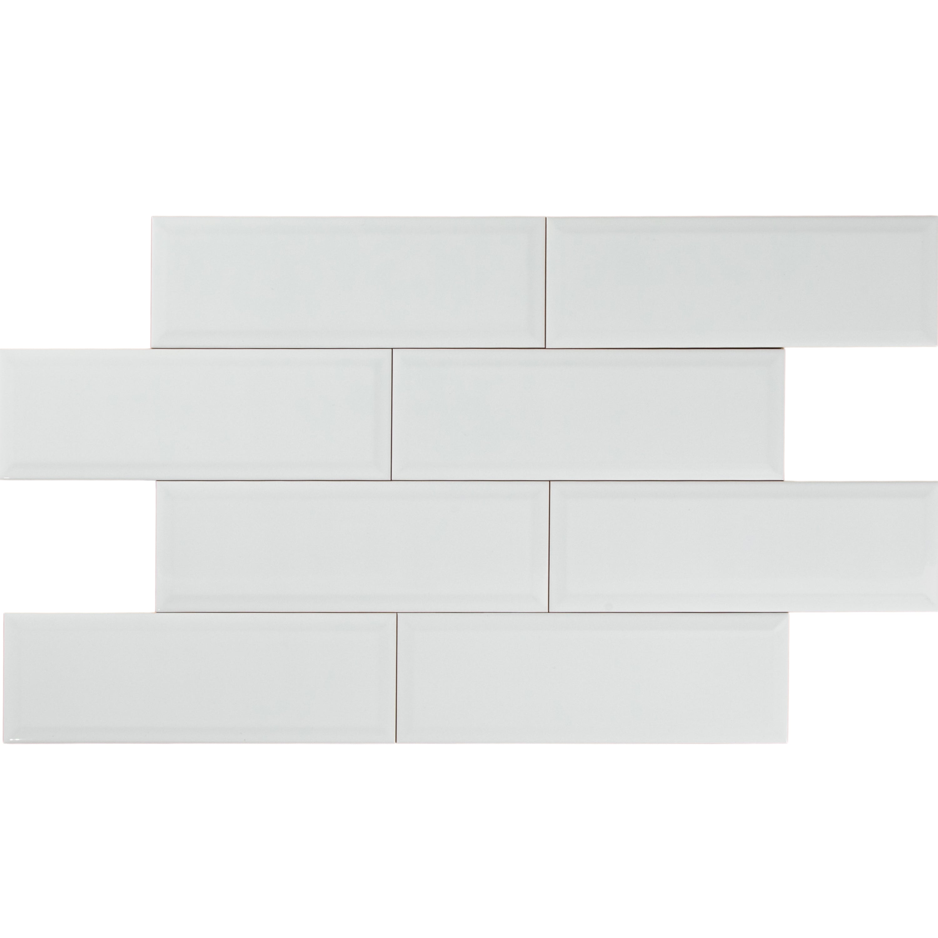 White Gloss Subway Pressed Edge