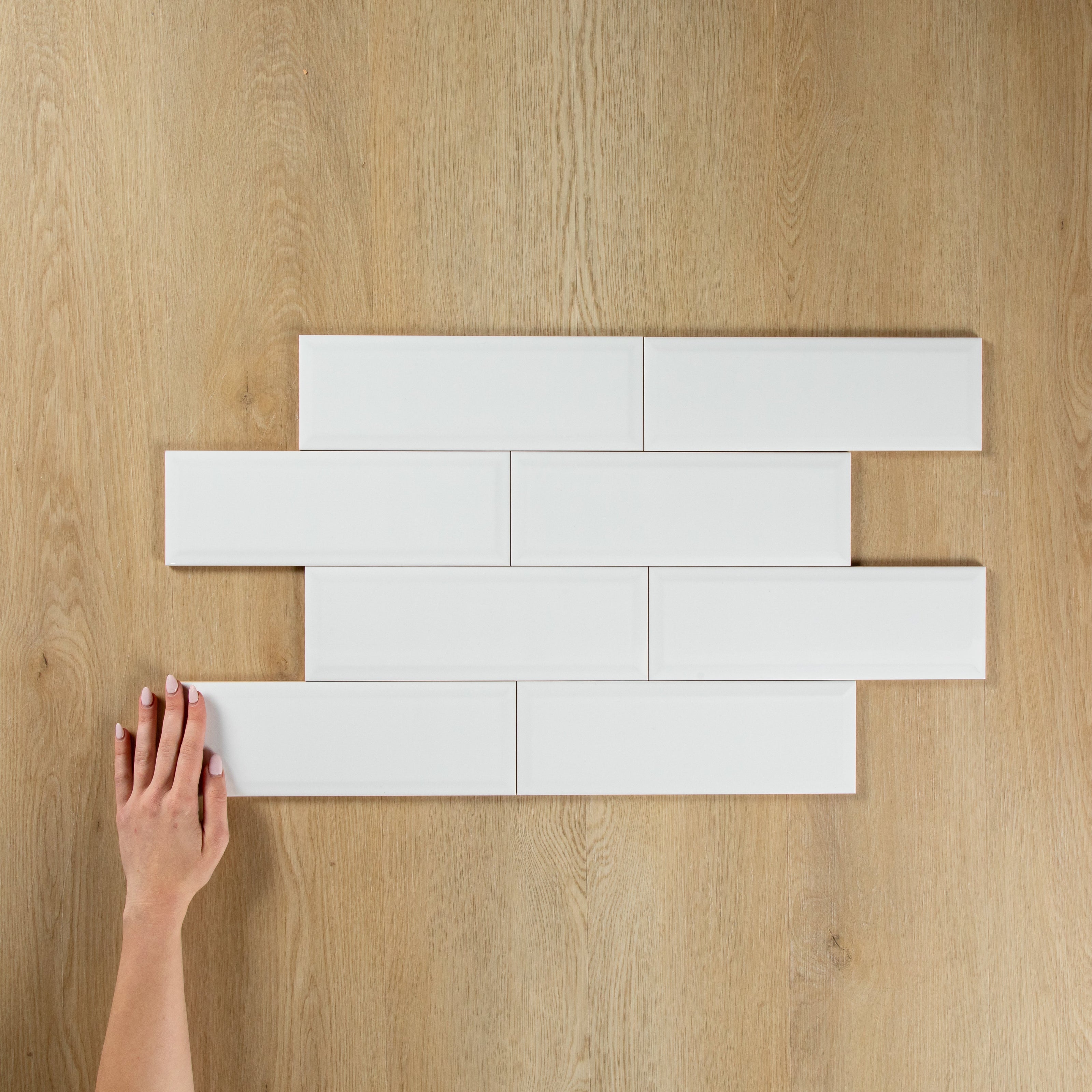 White Gloss Subway Bevelled