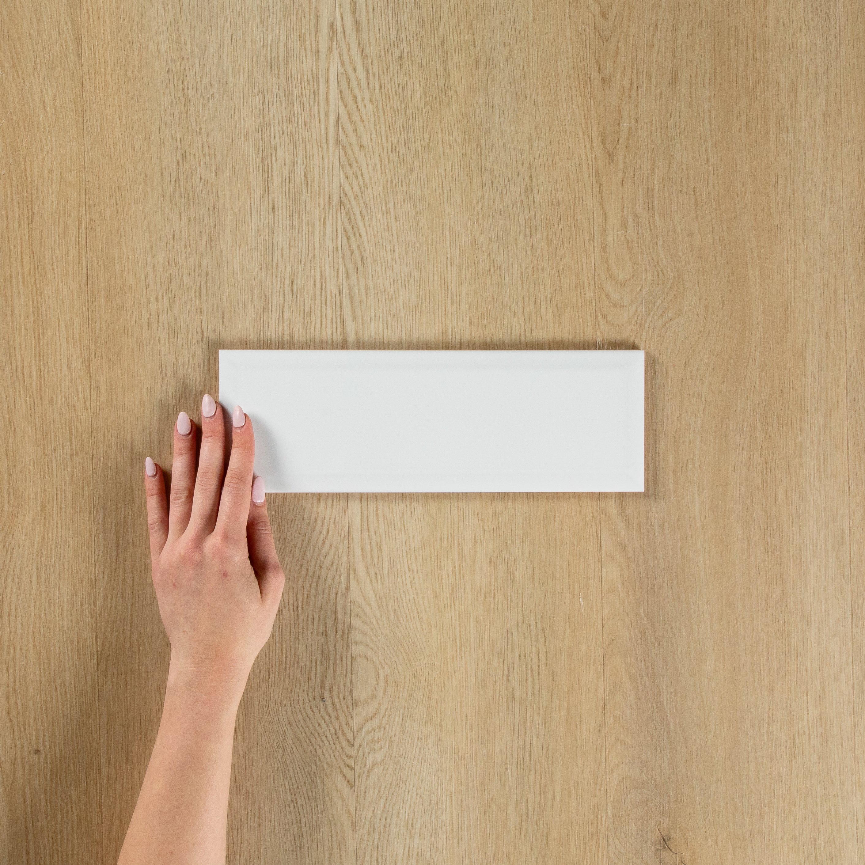 White Gloss Subway Bevelled