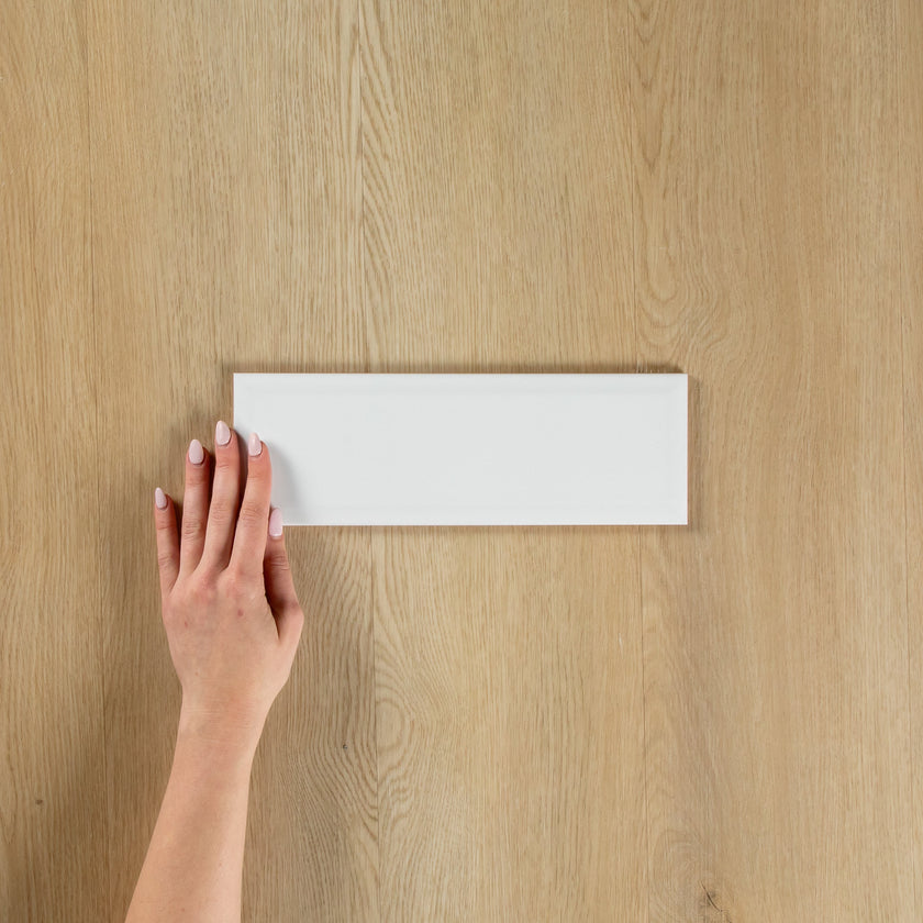 White Gloss Subway Bevelled
