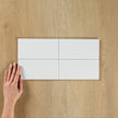 White Gloss Subway Pressed Edge