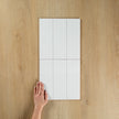 White Matte Subway Pressed Edge