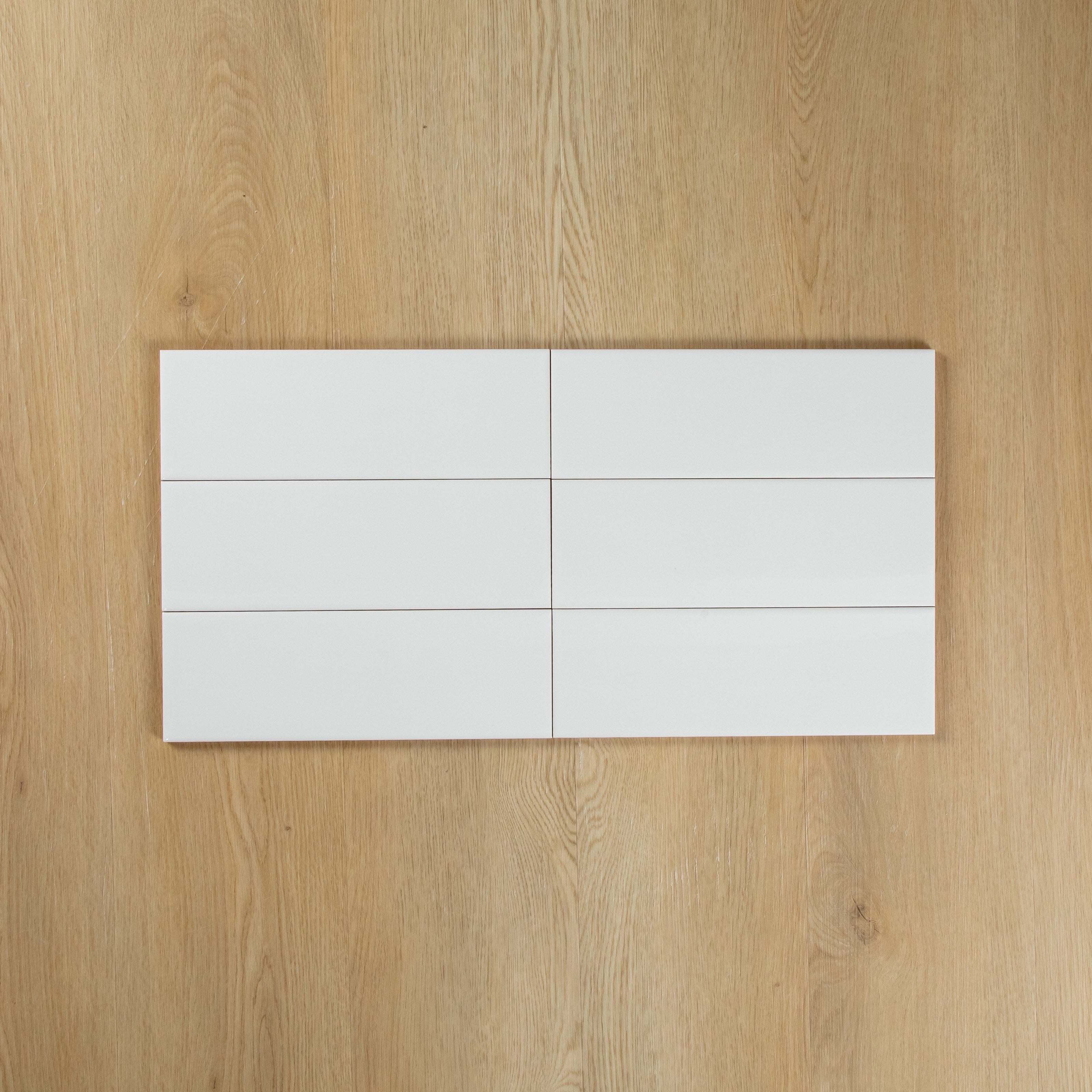 White Matte Subway Pressed Edge