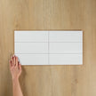 White Matte Subway Pressed Edge
