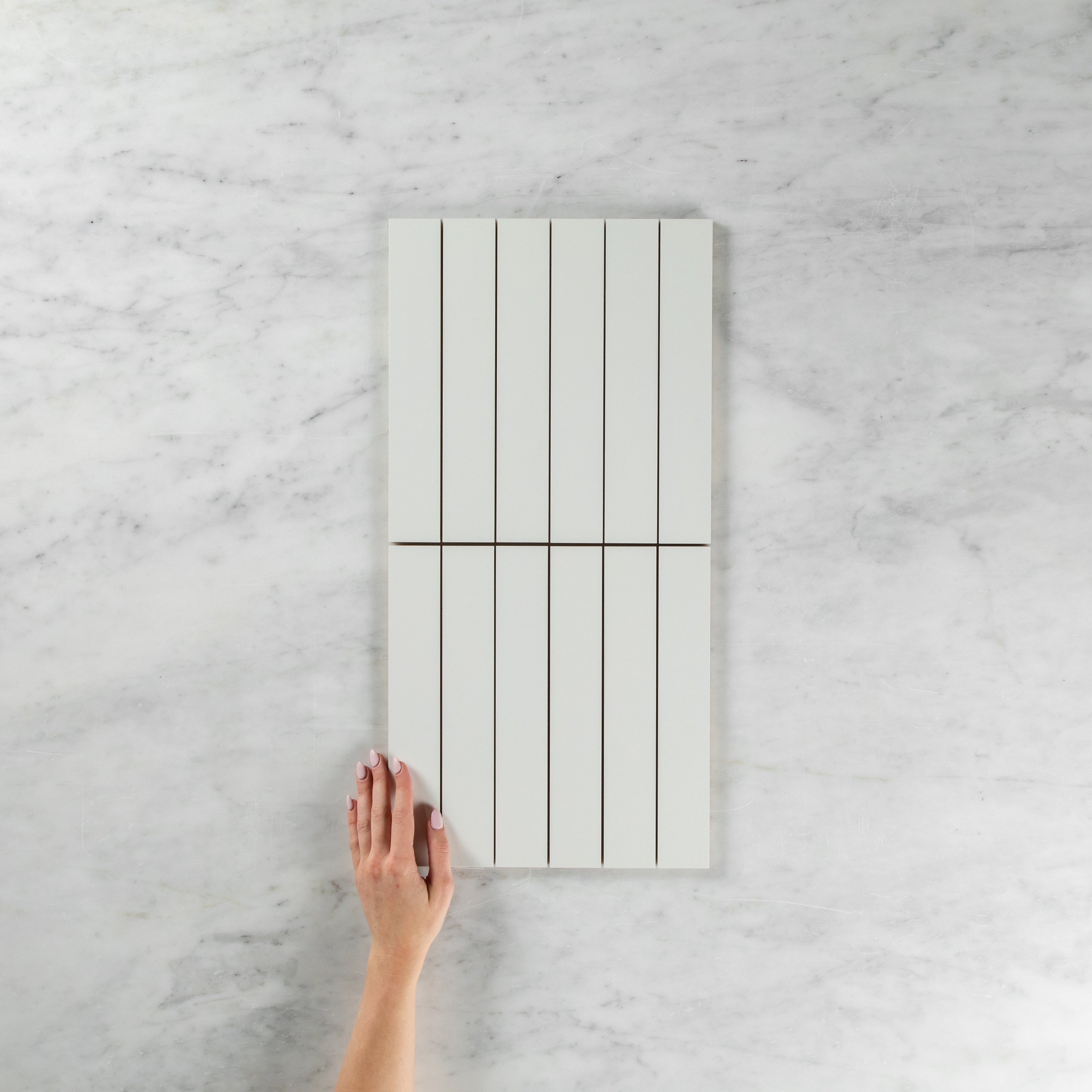 Matte White Rectified Mosaic