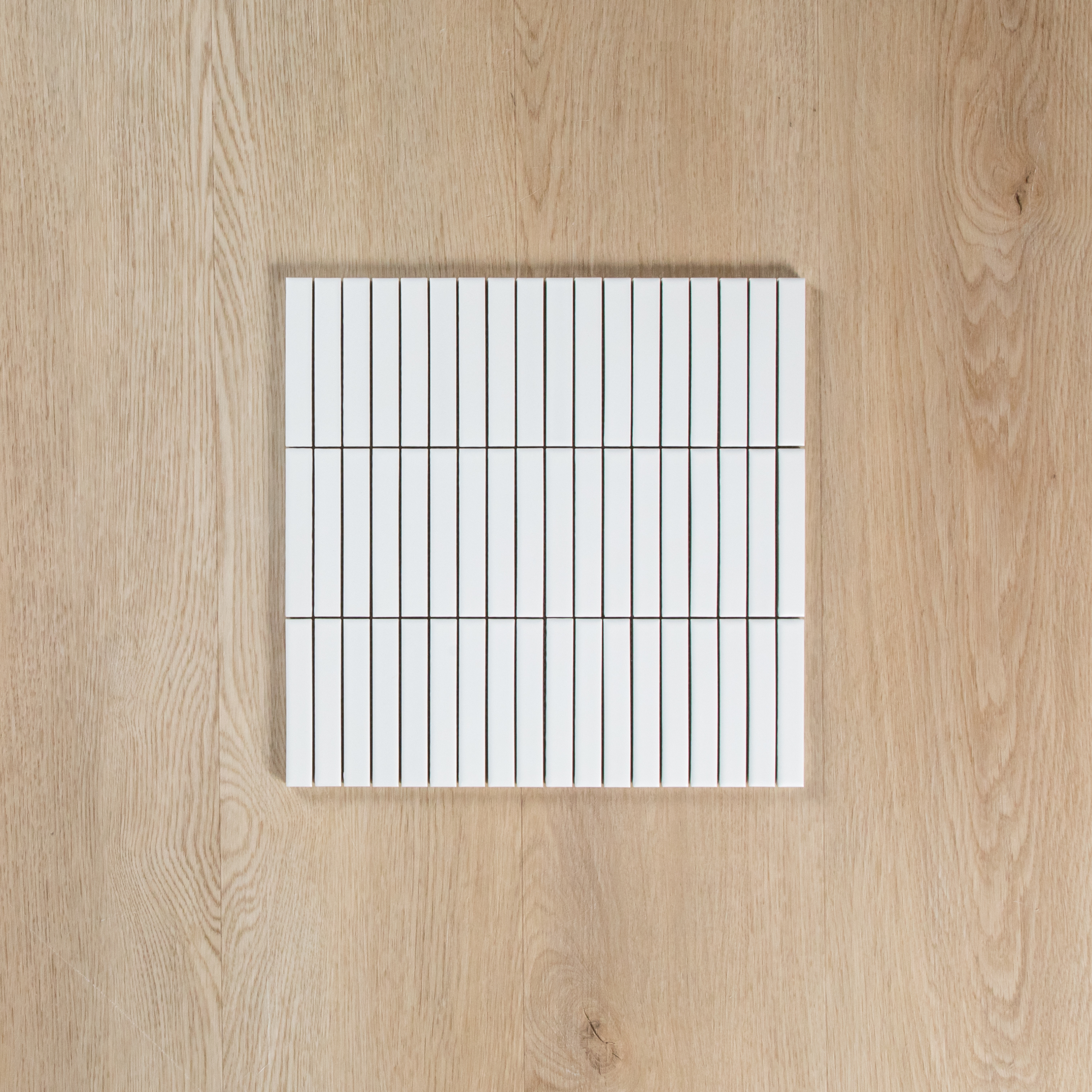 White Satin Porcelain Kit Kat Mosaic